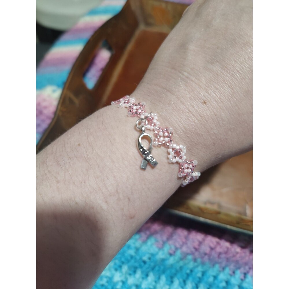 New Handmade Breast Cancer Bracelet